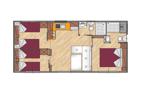 Mobilhom Premium, Zaton Holiday Resort, Zaton, Zadarská riviéra, Chorvatsko