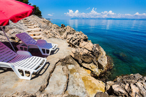 A1 - soukromá pláž vyhrazená pro tento apartmán, apartmány Maslina, severní zátoky ostrova Hvar, Chorvatsko