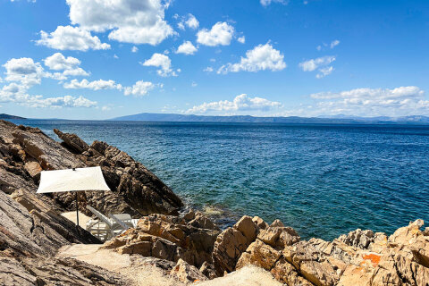 S3 - soukromá pláž vyhrazená pro toto studio, apartmány Maslina, severní zátoky ostrova Hvar, Chorvatsko