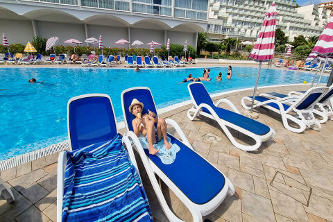 Mobilhome Oliva - bazén pro nejmenší, Rabac, Istrie, Chorvatsko