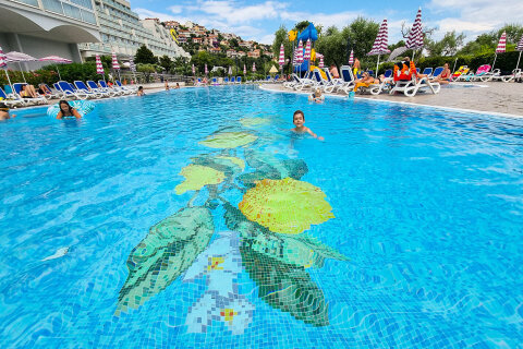 Mobilhome Oliva - bazén pro nejmenší, Rabac, Istrie, Chorvatsko