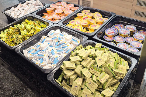 Bufetové snídaně - resort Oliva, Rabac, Istrie, Chorvatsko