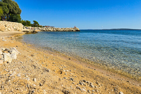 Apartmány Sandra - oblázková pláž 150 m od domu, Mandre, ostrov Pag, Chorvatsko