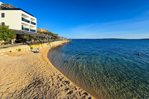 Apartmány Lucas - oblázková pláž 340 m od domu, Mandre, ostrov Pag, Chorvatsko