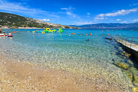 Apartmány Eva - pláž Vela 150 m od domu, Baška, ostrov Krk, Chorvatsko