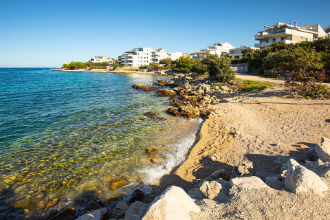 Apartmány Crnika - pláž pod domem, Mandre, ostrov Pag, Chorvatsko