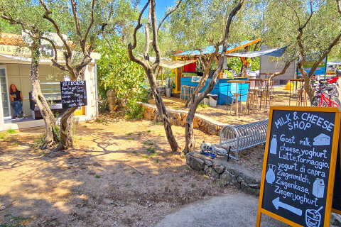 Resort Kovačine - prodejna kozích sýrů, Cres, ostrov Cres, Chorvatsko