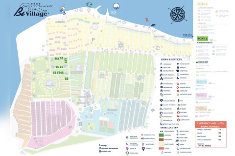 Mapa umístění - apartmán Holiday Home Comfort Kids pro 4–7 osob, Resort BiVillage, Fažana, Istrie, Chorvatsko