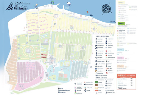 Mapa umístění - apartmán Holiday Home Bi Level pro 4–5 osob, Resort BiVillage, Fažana, Istrie, Chorvatsko
