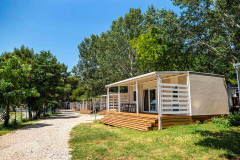 Mobilhome Lodge Prestige Laguna pro 5–6 osob, Resort BiVillage, Fažana, Istrie, Chorvatsko