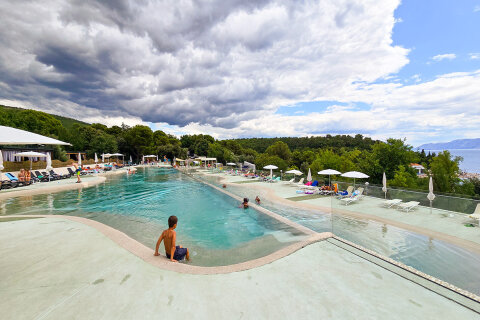 Mobilhome Salumbra - bazén, Selce, Crikvenická riviéra, Chorvatsko