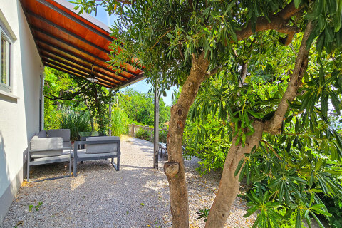 Apartmány Miramare - terasa apartmánu A2, Rijeka, Chorvatsko