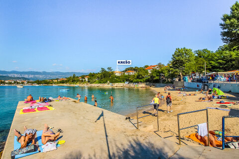 Apartmány Krešo - písčitá pláž, Šilo, ostrov Krk, Chorvatsko