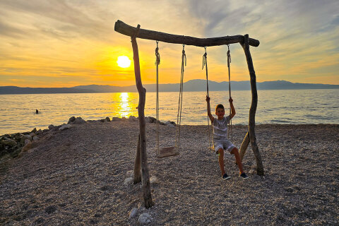 Njivice - foto point v centru, ostrov Krk, Chorvatsko
