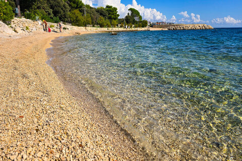 Mandre - nejbližší pláž pro domy Ivica, Sandra, ostrov Pag, Chorvatsko