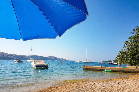 Apartmány Tanja - písčitooblázková pláž 60 m od domu, Stará Novalja, ostrov Pag, Chorvatsko