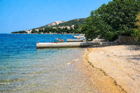 Apartmány Tanja - písčitooblázková pláž 60 m od domu, Stará Novalja, ostrov Pag, Chorvatsko