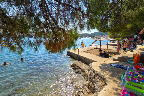 Resort Zelena Punta - pláže, Kukljica, ostrov Ugljan, Chorvatsko