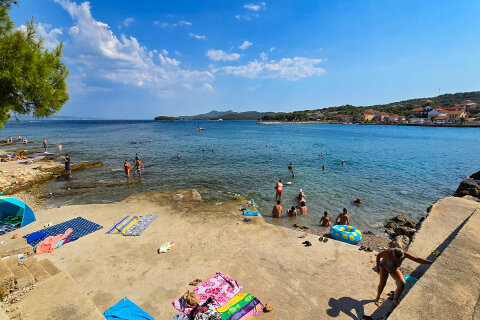 Resort Zelena Punta - pláže, Kukljica, ostrov Ugljan, Chorvatsko