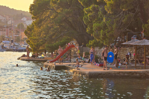 Resort Zelena Punta - pláže, Kukljica, ostrov Ugljan, Chorvatsko