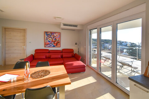 Prázdninový dům Harmonie - obývák ve 2. poschodí, Jakišnica, ostrov Pag, Chorvatsko