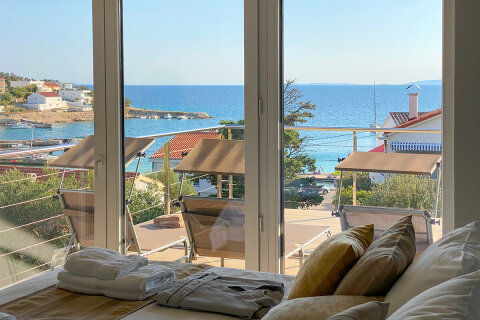 Prázdninový dům Harmonie - ložnice ve 2. poschodí, Jakišnica, ostrov Pag, Chorvatsko