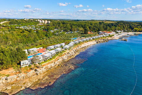 Aminess Maravea Resort**** - letecký pohled, Novigrad - Cittanova, Istrie, Chorvatsko