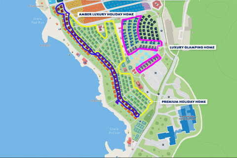 Mapa Aminess Atea Resort*****, Njivice, ostrov Krk, Chorvatsko