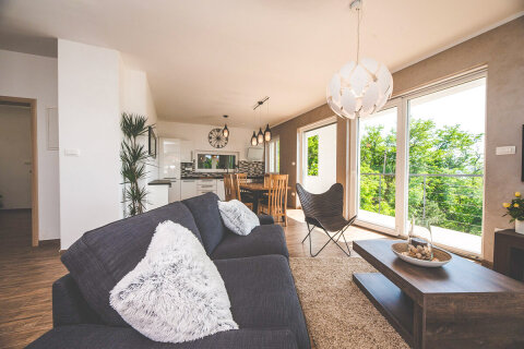 Prázdninový dům Grace - obývák, Jadranovo, Crikvenická riviéra, Chorvatsko