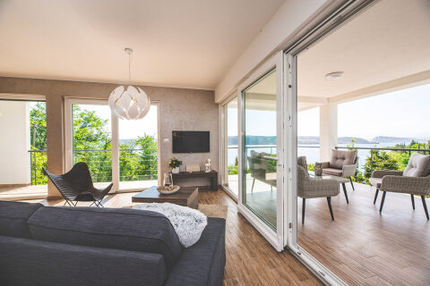 Prázdninový dům Grace - obývák, Jadranovo, Crikvenická riviéra, Chorvatsko