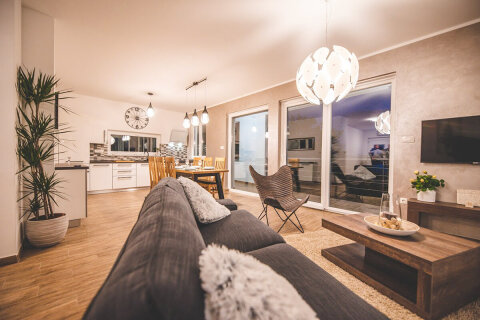 Prázdninový dům Grace - obývák, Jadranovo, Crikvenická riviéra, Chorvatsko