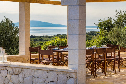 Prázdninový dům Mila - terasa, ostrov Pag, Chorvatsko