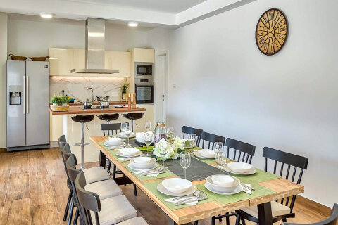 Prázdninový dům Katja - kuchyň s jídelnou, Metajna, ostrov Pag, Chorvatsko