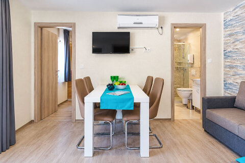 Mobilhome Deluxe Sea View pro 4–6 osob, Banjole, Istrie, Chorvatsko