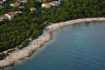 Pláž Šimuni, Ostrov Pag, Chorvatsko 