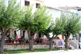 Restaurace ve městě Pag, ostrov Pag, Chorvatsko