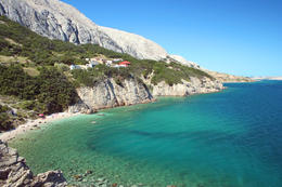 Pag-Bošana - pláže, ostrov Pag, Chorvatsko