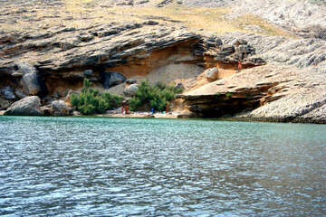 Výlet člunem v Pažském zálivu, ostrov Pag