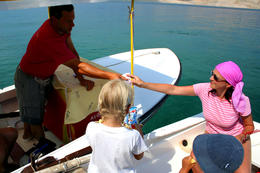 Výlet člunem v Pažském zálivu, ostrov Pag