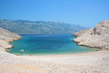 Výlet člunem v Pažském zálivu, ostrov Pag