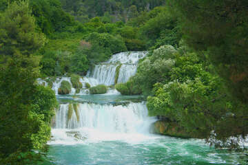 Skradinské vodopády, Národní park Krka, Chorvatsko