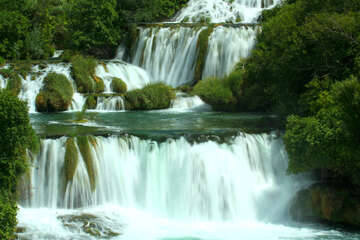 Skradinské vodopády, Národní park Krka, Chorvatsko