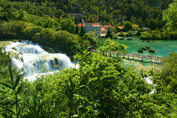 Skradinské vodopády, Národní park Krka, Chorvatsko