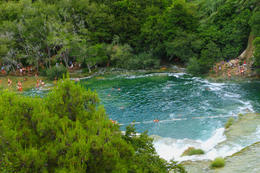Skradinské vodopády, Národní park Krka, Chorvatsko