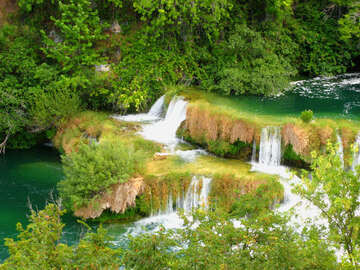 Skradinské vodopády, Národní park Krka, Chorvatsko